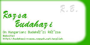 rozsa budahazi business card